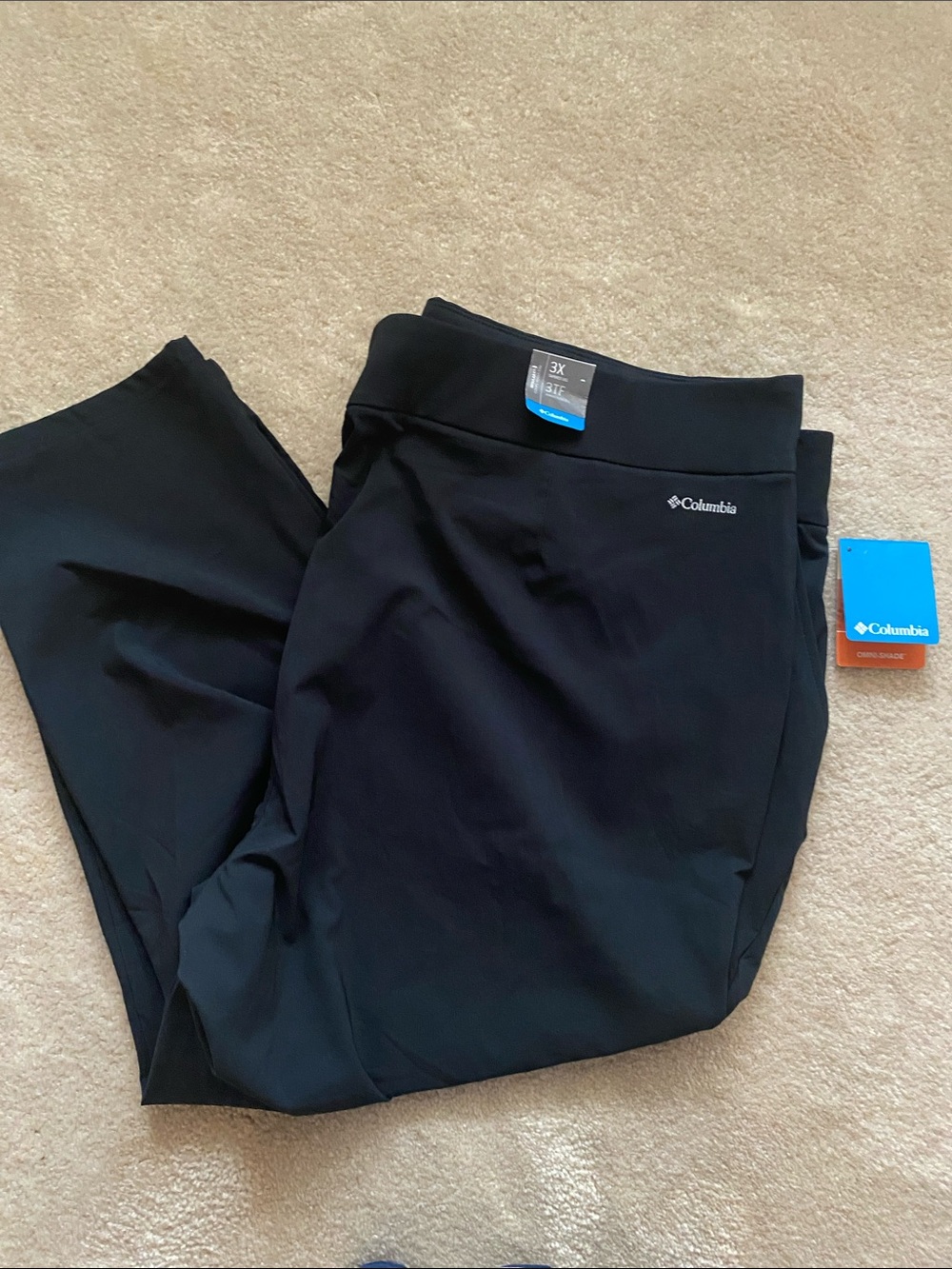 Columbia size 3XL Omni-shade black pants